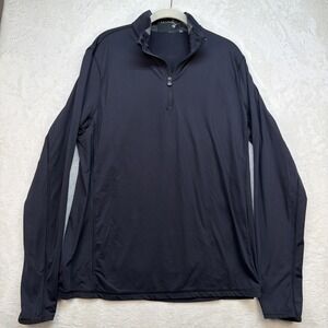 Greyson Golf 1/4 Zip Pullover Mens Medium Black Performance Athletic Layer